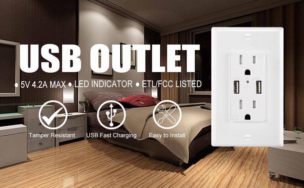 USB Wall Outlet KU-15T USB Wall Outlet KU-15T