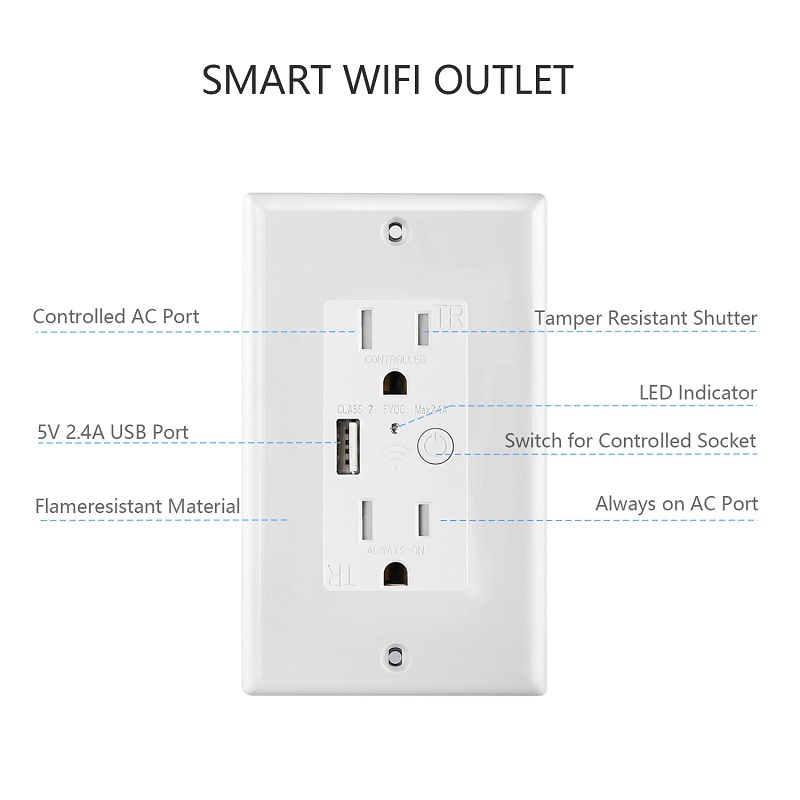 WiFi Wall Outlet KS-15TW WiFi Wall Outlet KS-15TW