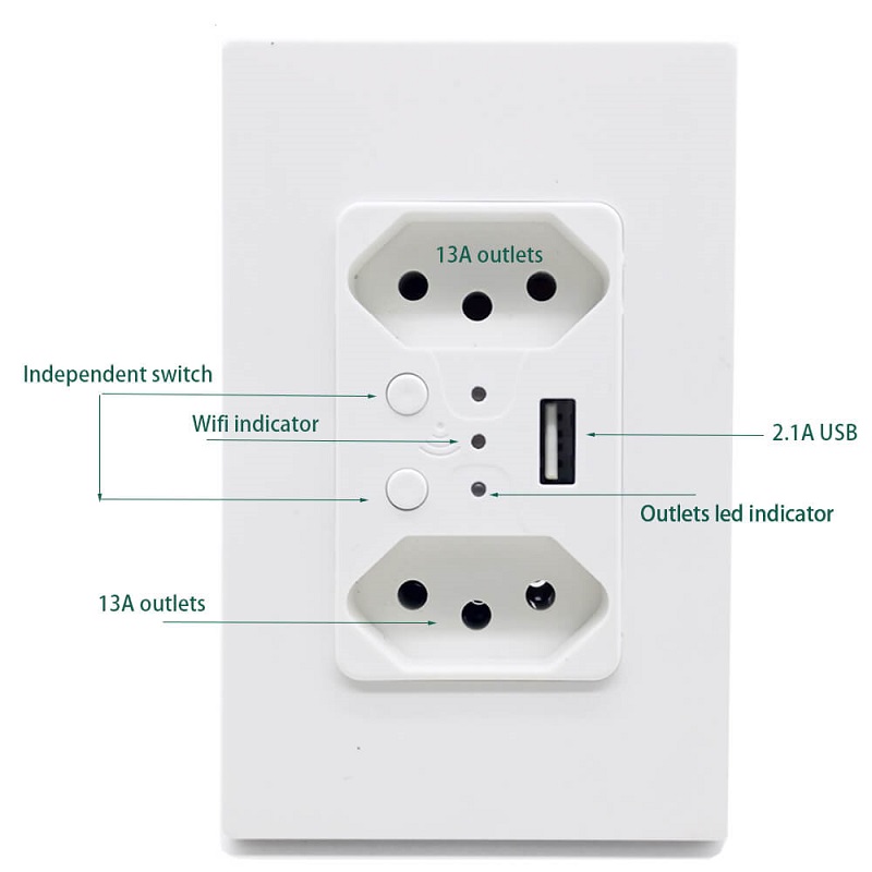 Smart Brazilian WiFi Socket KS-13AR2U1 Smart Brazilian WiFi Socket KS-13AR2U1