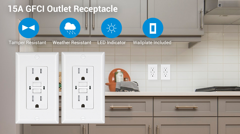 15A GFCI Outlet with TR/WR 15A GFCI Outlet with TR/WR