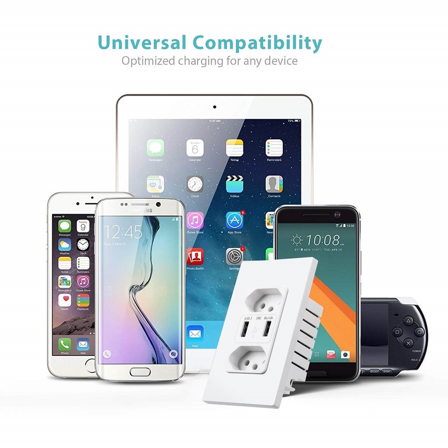 Brazil USB Wall Socket 5V 4.8A Brazil USB Wall Socket 5V 4.8A