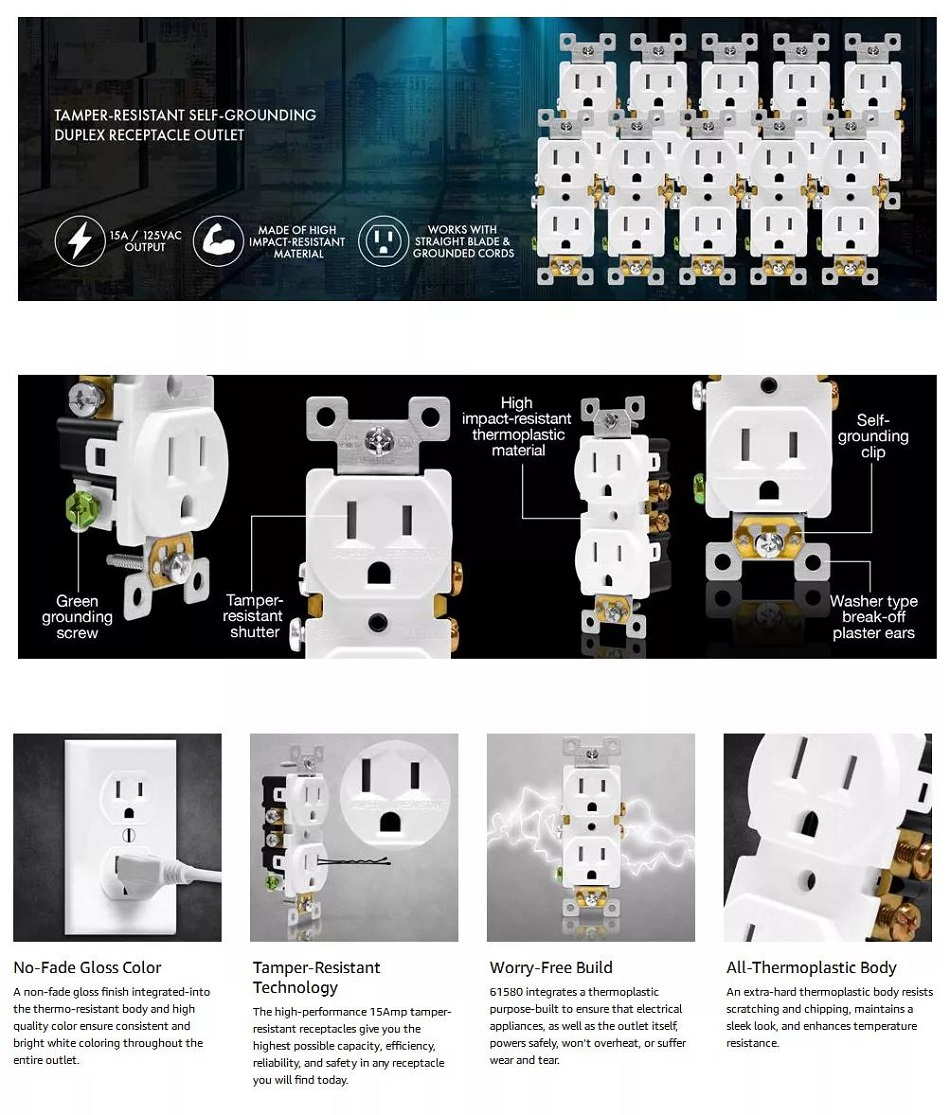 15A Decra Electrical Outlet 15A Decra Electrical Outlet