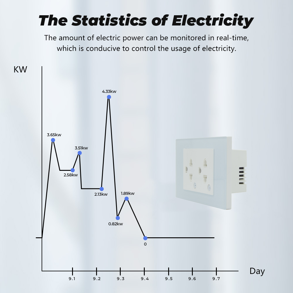 Tuya Smart WiFi Double Wall Power Socket Tuya Smart WiFi Double Wall Power Socket