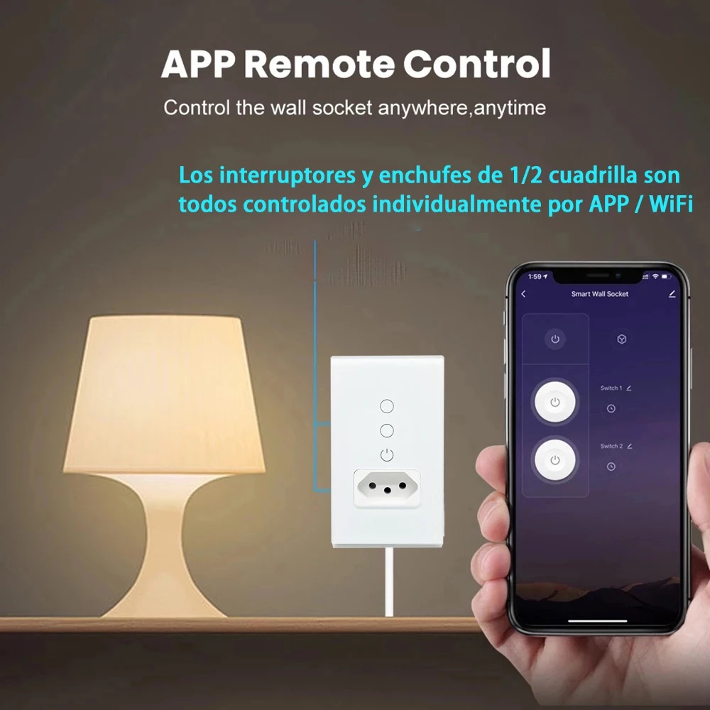 Brazil Smart Light Switch Socket Combo KS-BR10AS1 Brazil Smart Light Switch Socket Combo KS-BR10AS1
