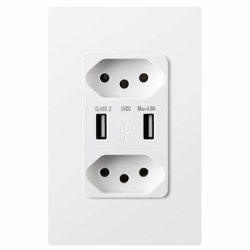 Brazil USB Wall Socket 5V 4.8A