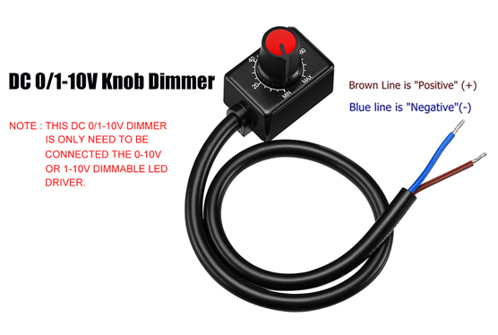 HOOANKE DC 0/1-10V Knob LED Dimmer