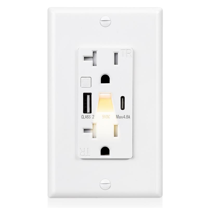 US 20A Type C USB Outlet with Night Light