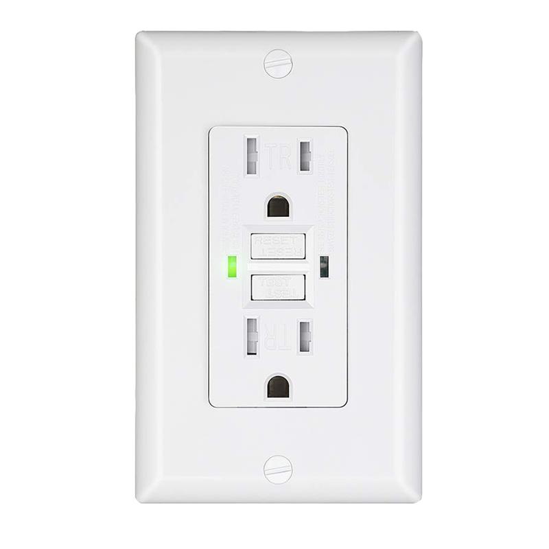 110V 15A US Standard Tamper Resistant GFCI Wall Outlet